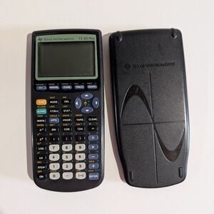 Texas Instruments TI -83 Plus Graphing Calculator Black With Cover Works
